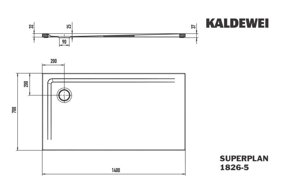 SUPERPLAN Duschfläche