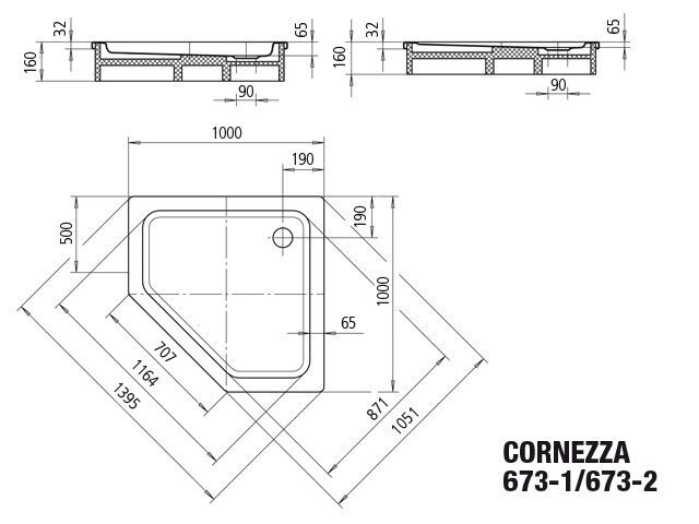 CORNEZZA Duschfläche