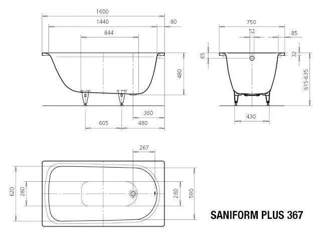 SANIFORM PLUS Badewanne