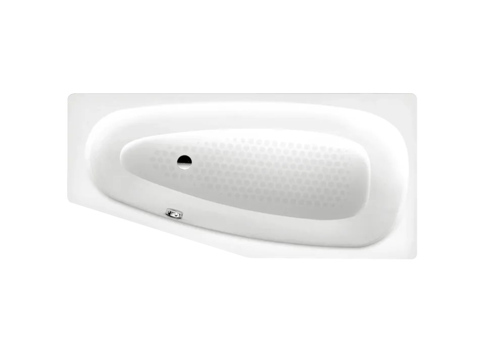 Badewanne MINI links, Mod.836 1570x700mm schwarz, Vollantislip, Perl-Effekt
