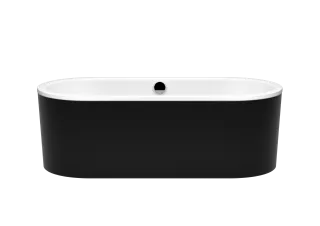 Badewanne Classic Duo Oval Freistehend, Mod.111-7 1800x800mm, Verkleidung, Schürze schwarz matt 100 schwarz matt 100