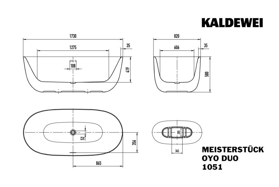 MEISTERSTÜCK OYO DUO Badewanne