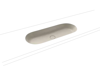 CENTRO UNTERBAUWASCHTISCH, Mod.3060 910x380mm, warm grey 10, Perl-Effekt, Antidröhn ohne Überlauf
