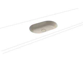 CENTRO UNTERBAUWASCHTISCH, Mod.3059 610x380mm, warm grey 10, Perl-Effekt, Antidröhn ohne Überlauf
