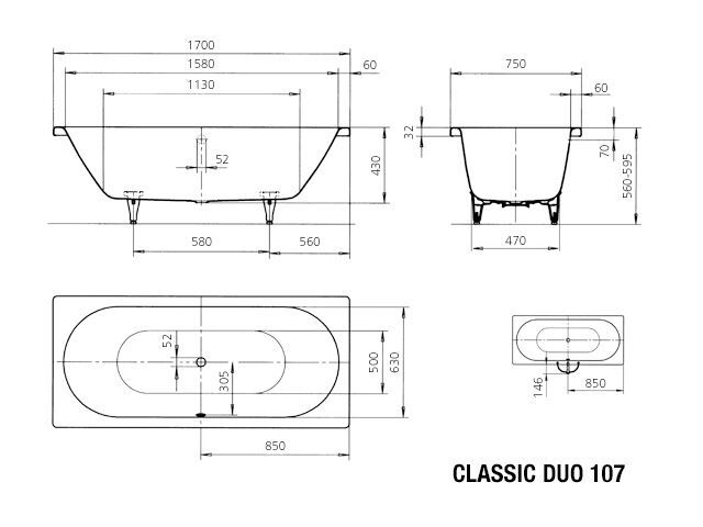 CLASSIC DUO Badewanne
