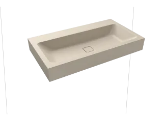 CONO WANDWASCHTISCH, Mod.3090 900x500mm, warm beige 20, Perl-Effekt, Antidröhn ohne Überlauf