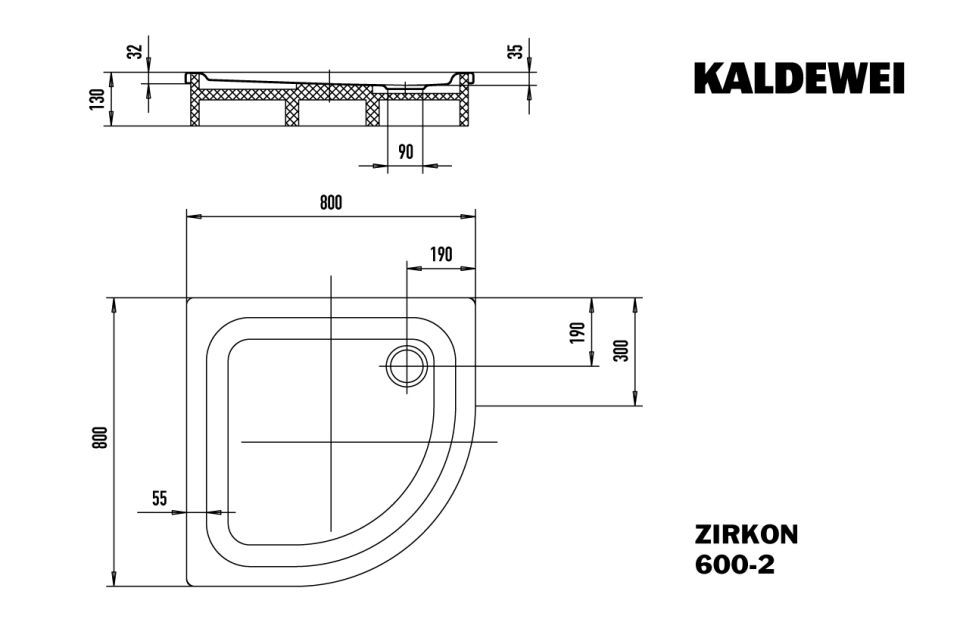 ZIRKON Duschfläche