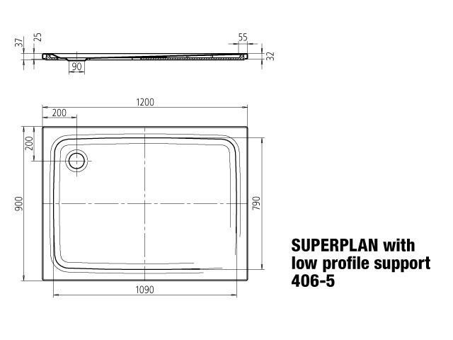 SUPERPLAN Duschfläche