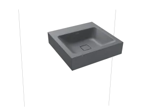 CONO WANDWASCHTISCH, Mod.3079 500x500mm, cool grey 70, Perl-Effekt, Antidröhn ohne Überlauf