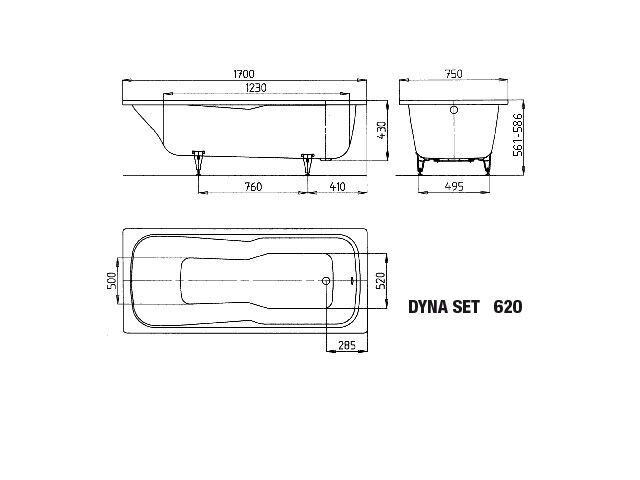 DYNA SET Badewanne