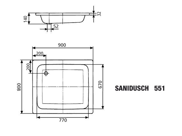 SANIDUSCH Duschfläche