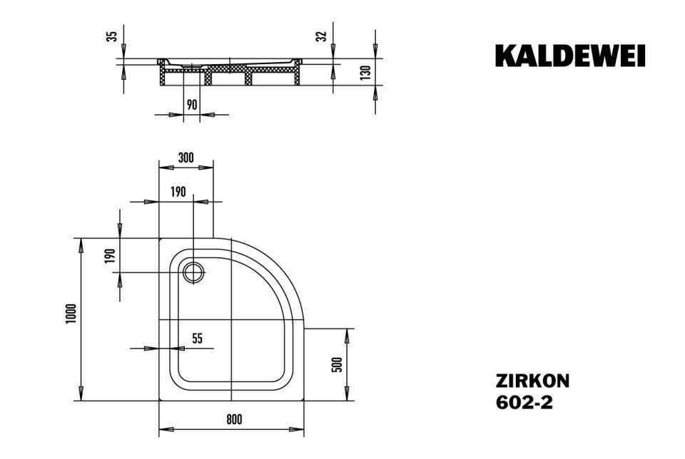 ZIRKON Duschfläche