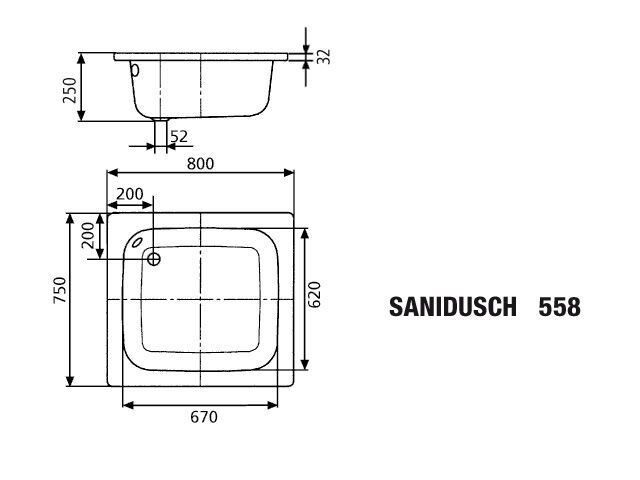 SANIDUSCH Duschfläche