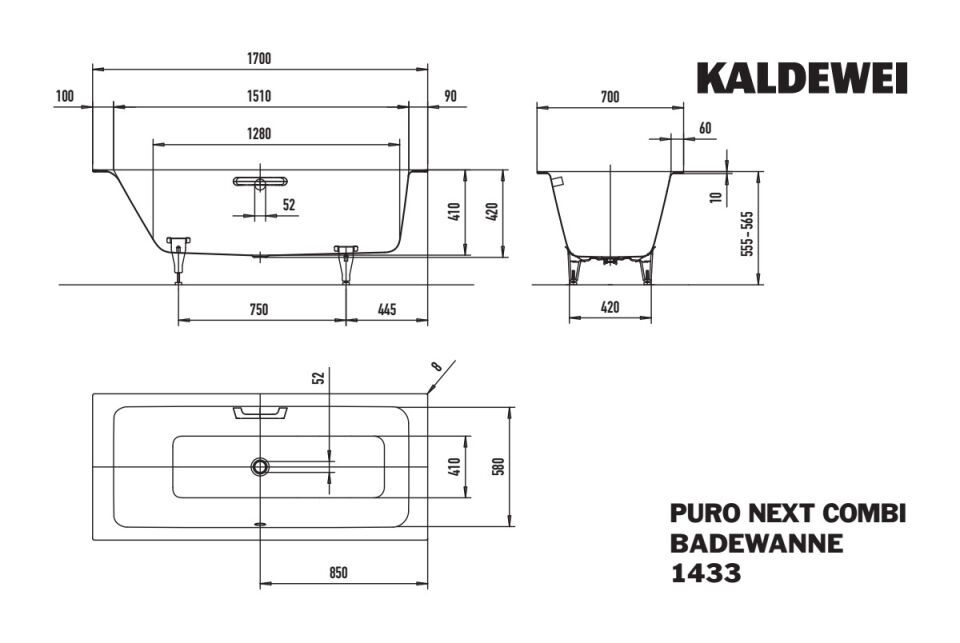 PURO NEXT COMBI Badewanne