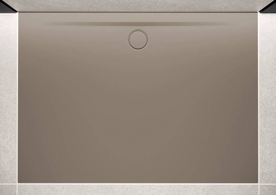 Duschfläche SUPERPLAN ZERO MIT WANNENTRÄGER EXTRAFLACH, Mod.1512-5 700x800mm, cool grey 80, Secure Plus