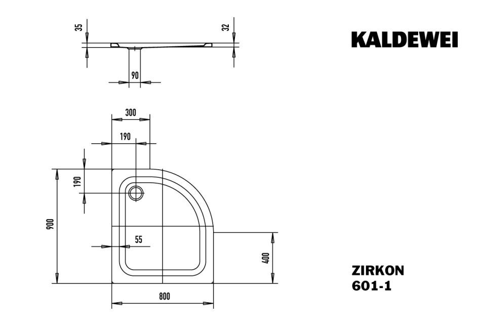 ZIRKON Duschfläche