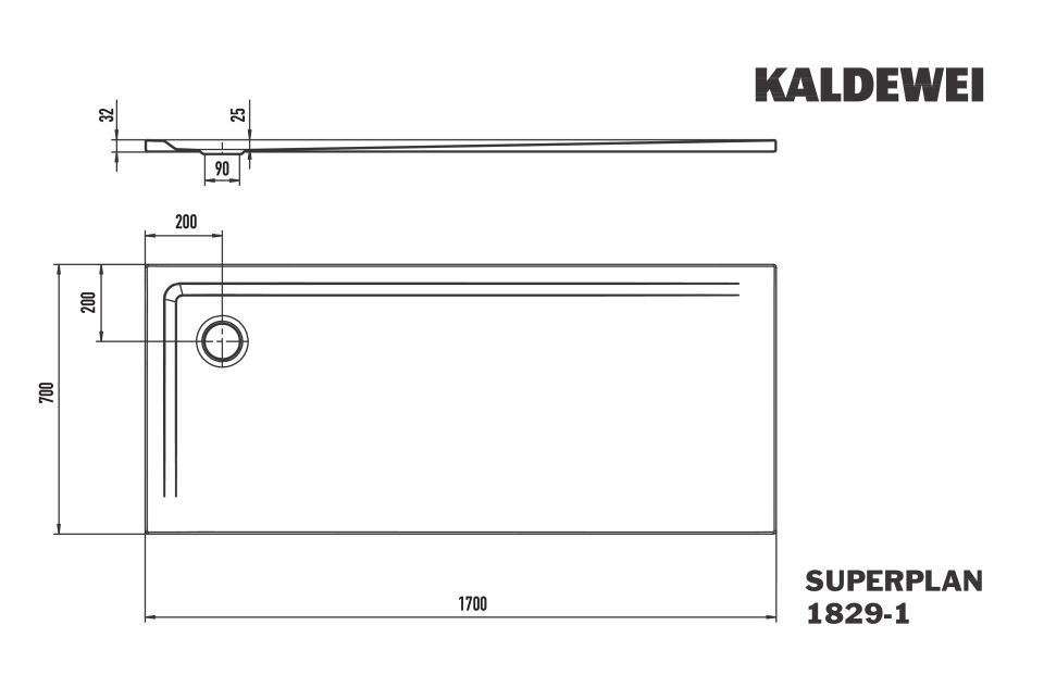 SUPERPLAN Duschfläche