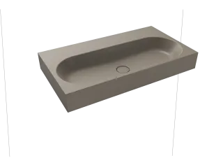 CENTRO WANDWASCHTISCH, Mod.3062 900x500mm, warm grey 60, Perl-Effekt, Antidröhn ohne Überlauf