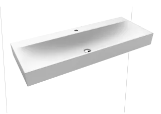 SILENIO WANDWASCHTISCH, Mod.3046 1200x460mm, alpinweiß matt, Perl-Effekt, Antidröhn mit 1-er Hahnlochbohrung, ohne Überlauf