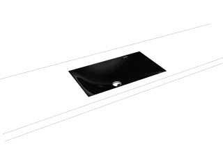 SILENIO UNTERBAUWASCHTISCH, Mod.3047 634x391mm, schwarz, Perl-Effekt, Antidröhn ohne Überlauf
