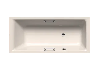 Badewanne PURO STAR MIT SEITLICHEM ÜBERLAUF, Mod.658 1700x750mm pergamon, Sonderüberlauf, mit Griffloch