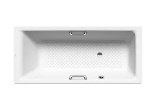 Badewanne PURO STAR MIT SEITLICHEM ÜBERLAUF, Mod.658 1700x750mm bahamabeige, mit Griffloch, Vollantislip