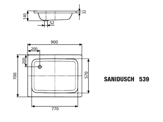 SANIDUSCH Duschfläche