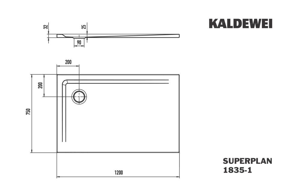 SUPERPLAN Duschfläche