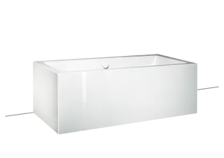 Badewanne MEISTERSTÜCK CONODUO 2, Mod.1722 1700x750mm alpinweiß, Invisible Grip, mit emaillierter Schürze, n. DIN 4109,VDI 4100 SST III, SIA 181, inkl. Garnitur KA 4080
