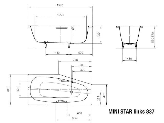 MINI STAR LINKS Badewanne