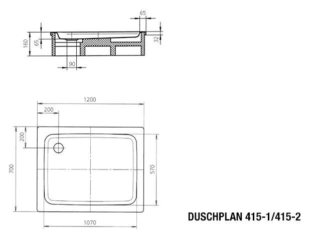 DUSCHPLAN Duschfläche