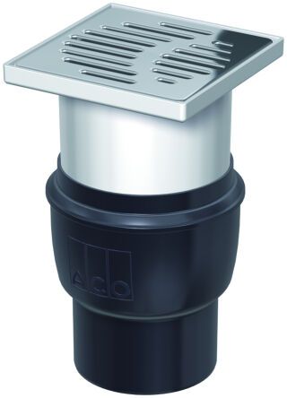 ACO Easy-Flow Bodenablauf DN100/150x150/90 Grad/1,6l/s