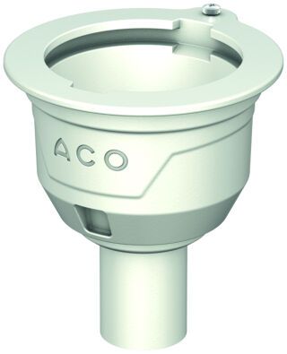 ACO Bodenablauf Passavant DN50 90 Grad/1,0l/s/ Halter./ohne WS/epoxiert