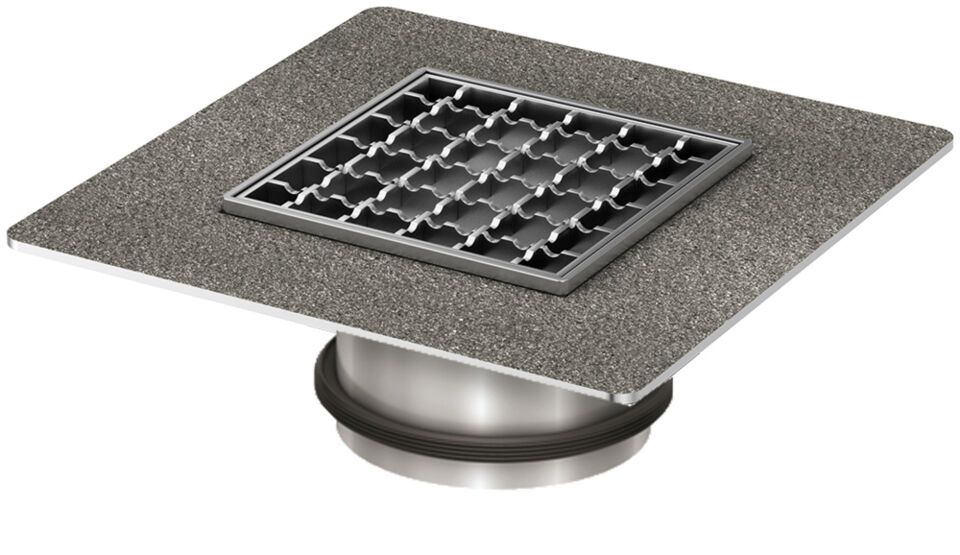 ACO Aufsatzstück FB 150x150/L15/V2A/rutschh.