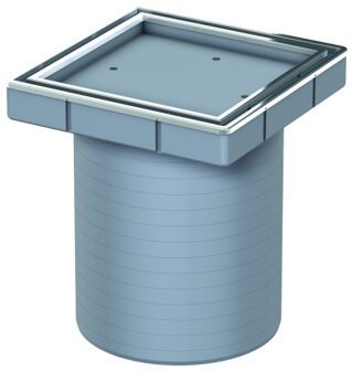 ACO Easyflow Aufsatzstück ABS K3/ Rahmen u./Einsatz befliesbar/ V2A