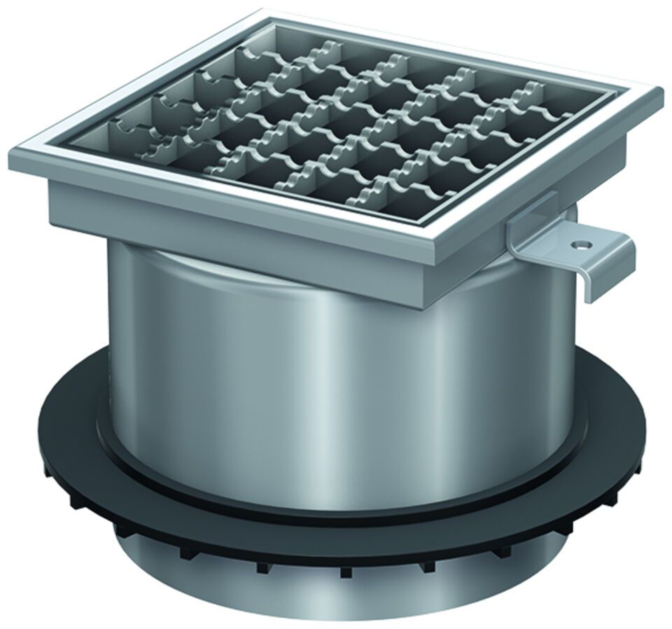 ACO Aufsatzstück 200x200/ L15/ V2A/ rutschh.