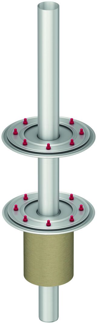ACO Flachdachdurchführung DN100/ 2-tlg/ V2A/zur Schmutzwasser