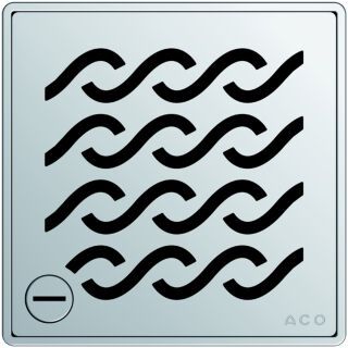 ACO ShowerDrain Rost 140x140mm Hawaii Edelstahl K3