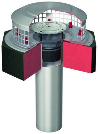 ACO Flachdachablauf Spin V2A DN100/90Grad