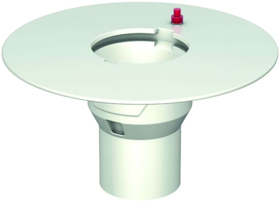 ACO Bodenablauf Passavant DN100/90 Grad/ 2,0l/s/Klebefl./epoxiert