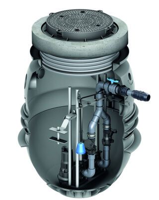 ACO Pumpstation Powerlift-P Abdeckung Klasse B, m. Aufs.st