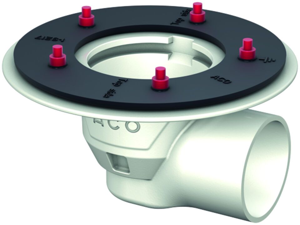 ACO Bodenablauf Passavant DN100/1,5 Grad/1,6l/s/Pressfl./epoxiert