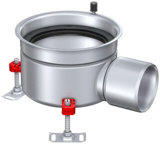 ACO Bodenablauf Variant-CR DN100/ 1,5 Grad/2,0l/s/Halter.