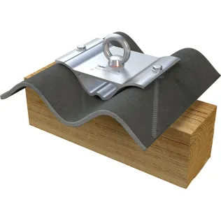 ABS-Lock Wave: Anschlagpunkt für Wellplatten-Dächer zum Einschrauben in Holzsparren