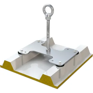 ABS-Lock X-SW: Anschlagpunkt zur Montage mit Kippdübeln auf Sandwich- und Trapezblech