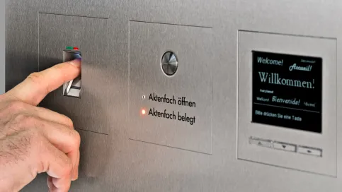 Paket-/Aktenfach mit Fingerscan