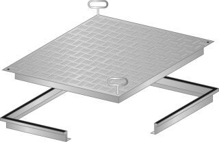 Gorter Schachtabdeckung RVA aus Aluminium, bündig, herausnehmbar