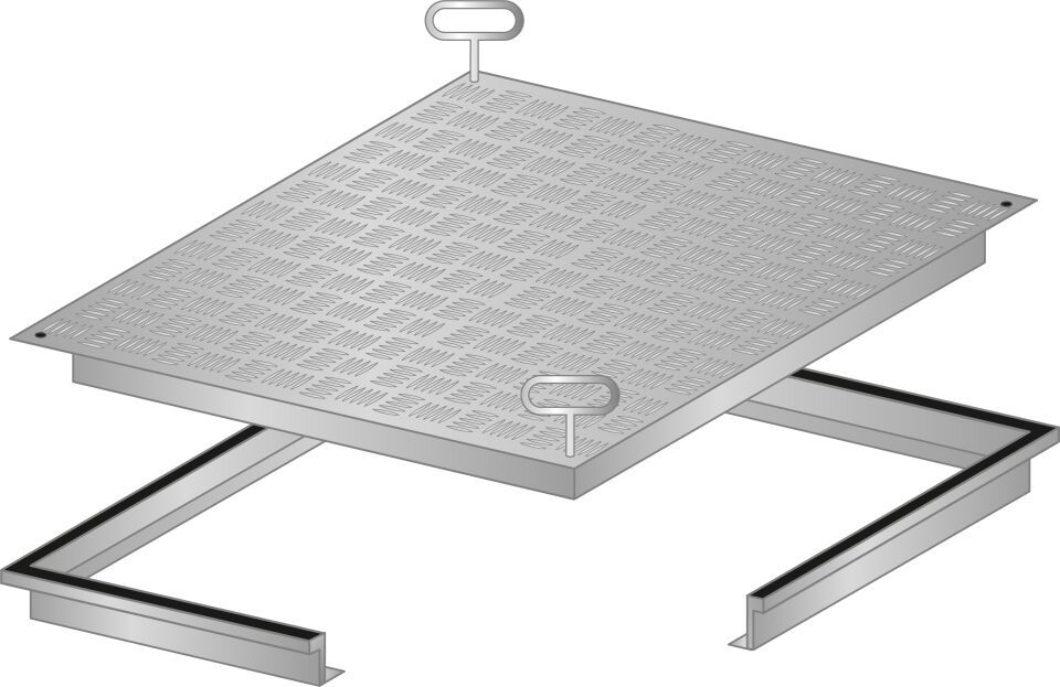 Gorter Schachtabdeckung RVA aus Aluminium, bündig, herausnehmbar