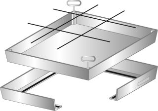 Gorter Schachtabdeckung BV aus Stahl, vertieft, herausnehmbar