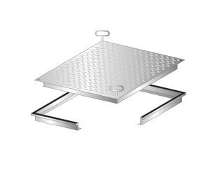 Gorter Schachtabdeckung RV aus Stahl, bündig, herausnehmbar